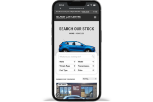Island Car Centre Website - Mobile