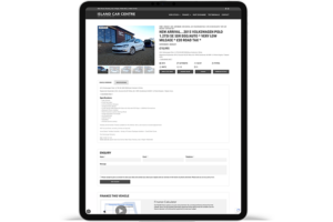 Island Car Centre Website - Tablet