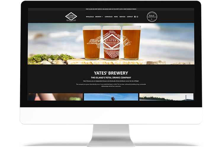Yates' Brewery Website - Desktop